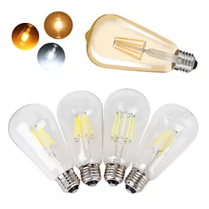 Dimmable Edison LED Bulbs E26 ST64 4W 6W 8W 10W Decor Lighting Pendant Lamp 110V - Picture 1 of 18