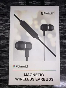 Polaroid Bluetooth Wireless Magnetic Earbuds Headphones Black NEW SEALED  - Picture 1 of 2
