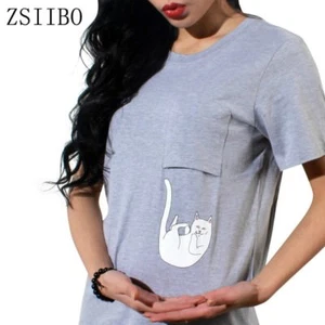 funny casual New Falling Cat women T-Shirt in multiple colors - Picture 1 of 1