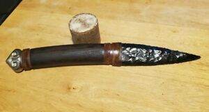 Dragon Glass Dagger, 14 Inch long Obsidian Blade Dagger with a Rosewood Handle