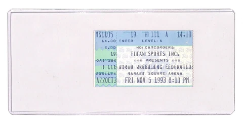 WWF Lex Luger vs Ludvig Borga RAZOR RAMON wrestling ticket stub wwe Nov 1993 Cover