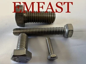 3/16, 1/4 5/16 3/8 BSW verschiedene Zoll Sechskantkopf Set Schraube Edelstahl Sechskant - Bild 1 von 8