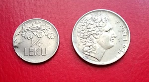 Albania Coins 1927 2X 1/4 Lek And 1 Lek - Picture 1 of 2