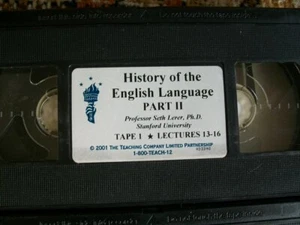 The Teaching Company "The History of English" 3 VHS Tapes Seth Lerer Lectures - Picture 1 of 10