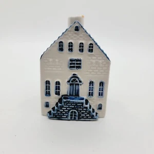 Vintage Blue Delft Miniature House #4 KLM Airlines Henkes Distillery Empty - Picture 1 of 18