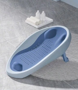 Baby Folding Bath Stand - Infant Bathing Rack With Sitting & Lying Support - Picture 1 of 5