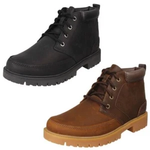Bottes À Lacets Mi-Mollet En Cuir Clarks Rossdale Pour Hommes - Imagen 1 de 19