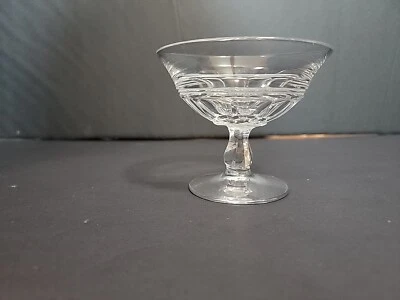 Vaso de cristal antiguo patrón Williamsburg champán Sherbert transparente vajilla Foto 1 de 4