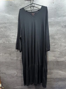 Gudrun Sjoden Dress Long Sleeve Loose Tiered Dress V-Neck Midi Dress Size 2XL - Picture 1 of 17