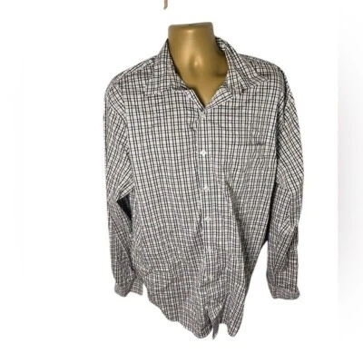 Van Heusen Plaid Button Down Dress Shirt White Combo XXL 17-17.5 - Image 1 of 4