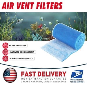 12-FT ROLL BLUE BONDED AQUARIUM FILTER MEDIA PAD 12" X 12' FILTER FIBER FLOSS - Picture 1 of 11