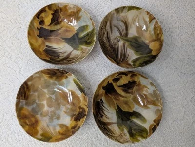 Traymold Fibra de Vidrio Ensalada Snack Cuencos Translúcidos MCM Juego de 4 Marrones 6.5" De Colección Foto 1 de 4