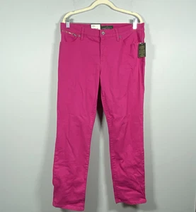 Lauren Ralph Lauren rosa Jeans schlankmachend modern gerade Ankle Fit Damengröße 12 - Bild 1 von 8