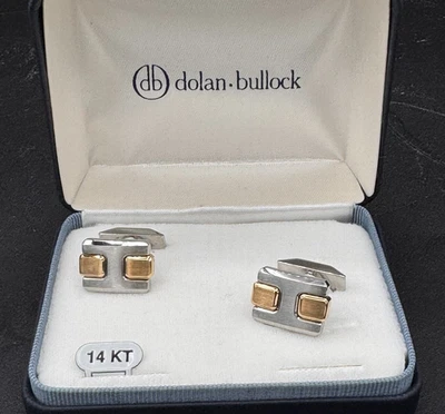 Gemelos Dolan & Bullock oro blanco 14KT KCL001000 hechos en EE. UU. NUEVOS EN CAJA Foto 1 de 4