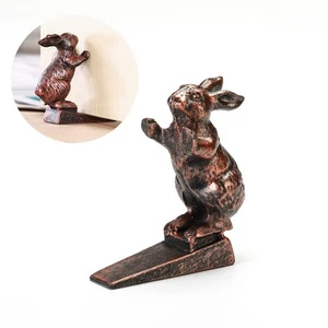 Cast Iron Door Stop Wedge Cute Rabbit Door Stopper for Bottom of Door(Antique Co - Picture 1 of 6