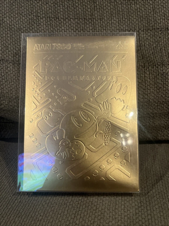 SDCC 2025 Exclusive GOLD EDITION PAC-MAN BLUE CART VARIANT Atari 7800 SEALED - Image 1 of 4