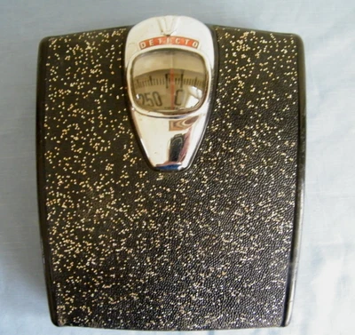 Vintage Detecto Bubble View Black w/Silver & Gold Specks Bathroom Scale - Image 1 of 4