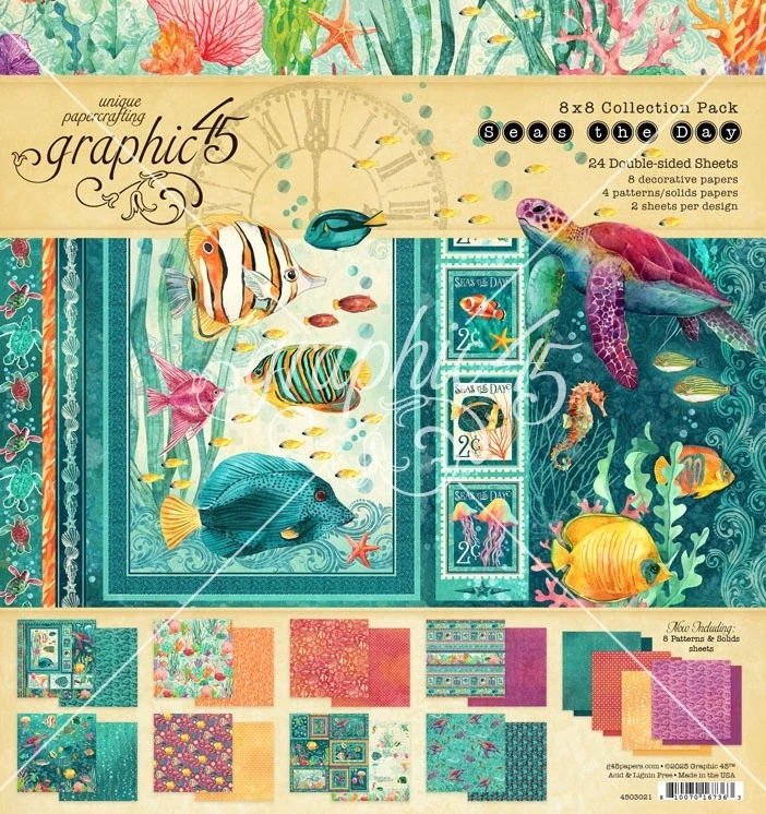 Graphic 45 Collection Pack 8"X8"-Seas The Day - Image 1 of 1