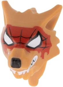 LEGO New Werewolf Spider-Man Minifig Nougat Head Teeth Fang Spider Web Mask sp12 - Picture 1 of 2