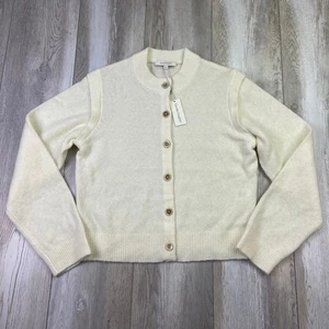 Favorite Daughter Cardigan Sweater Womens M Cream White Wool Cashmere Blend NEW - Picture 1 of 11