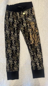 ⚜️RARO NUEVO CON ETIQUETAS Christian Audigier Niñas Leggings Talla Pequeña-Raro Y2K Ed Hardy - Imagen 1 de 9