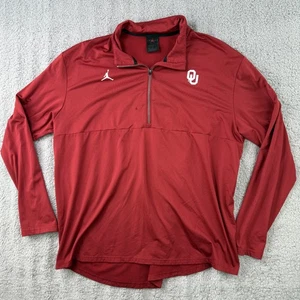 Jordan Oklahoma Shirt Mens 2XL NCAA Basketball Long Sleeve Quarter Zip - Picture 1 of 8