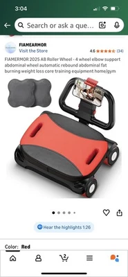 ¡NUEVO! Rueda de ejercicio abdominal con soporte de rueda de codo Abdominal con rebote automático Foto 1 de 4