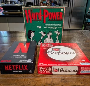 3x Family Board Game Bundle – Netflix Party Game, Sudoku, Word Power – Puzzle & - Picture 1 of 12