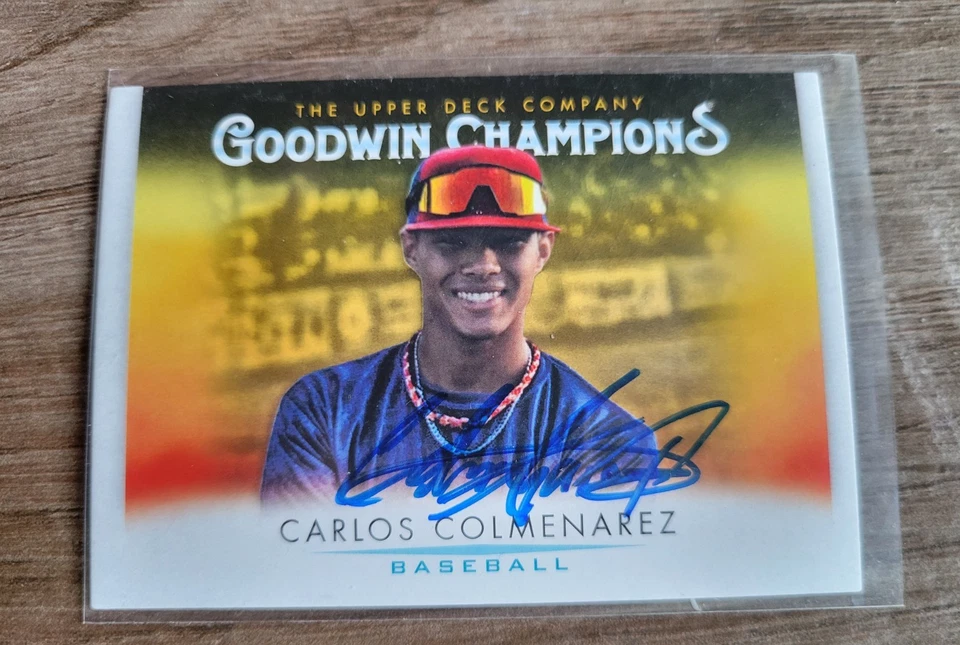 Carlos Colmenarez Signed 2021 Upperdeck Goodwin Baseball Card Rays #69 - Image 1 of 1