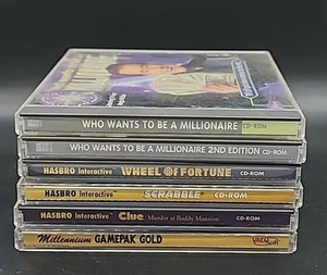 Clue, Scrabble, Wheel of Fortune Millinium Gamepak gold, who want to me a mill - Imagen 1 de 2