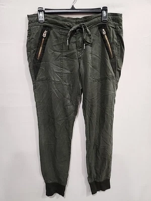 Calça jogger True Religion feminina tamanho 28 verde oliva 28,5 polegadas bolsos de costura interna - Imagem 1 de 4
