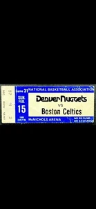 Boleto Larry Bird 28 PTS 14 REB 8 AST 1981 Boston Celtics Nuggets Championship - Imagen 1 de 7