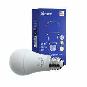 SONOFF Smart LED Light Bulb WIFI A19 9W 806LM 120V Color Dimmable APP Control
