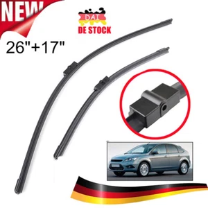 Juego de limpiaparabrisas delantero adecuado para Ford Focus MK2 04-11 26/17 juego de limpiaparabrisas. - Imagen 1 de 6