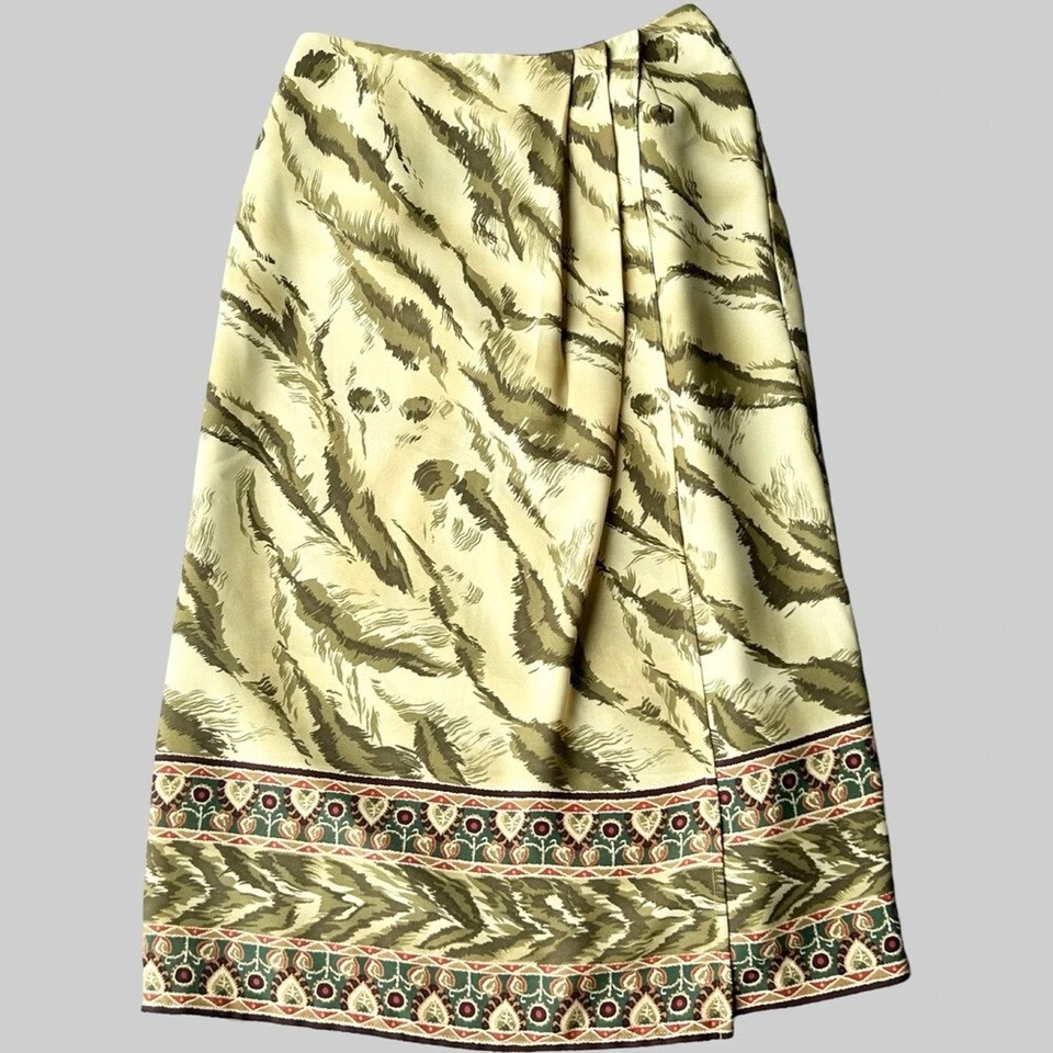 Falda envolvente midi plisada con patrón abstracto de la colección Nygard Foto 1 de 4