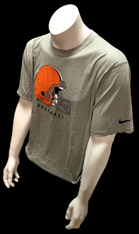 Nike Dri Fit Men's Cleveland Browns Football Gray Short Sleeve Shirt NFL T-Shirt Cover