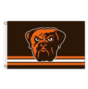 Cleveland Browns Bulldogge Dawg Pfund Hund Pfund 3 x 5 Flagge Männerhöhle - Bild 1 von 1