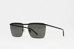 Saint Laurent Sunglasses Unisex Square Rimless SL243 003 Black 60mm Grey Lens - Picture 1 of 4