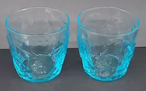 Set of 2 McDonalds Collectible Classic 1996-2003 Blue Drinking Glasses 350ml - Picture 1 of 12