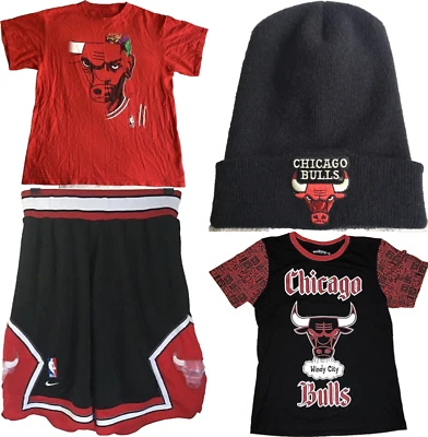 Chicago Bulls NBA Nike Rodman Negro Rojo Blanco Para hombres M Juego Pantalones Cortos Camiseta Lote: 4 Foto 1 de 4