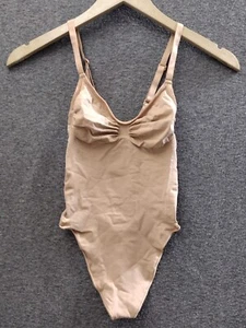 SKIMS Women's Scoop Neck Thong Shapewear Bodysuit Color Beige Size M - Picture 1 of 9