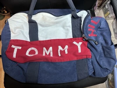Tommy Hilfiger Bolso de Hombro de Viaje Gimnasio Lona Logotipo De Colección Años 90 Pequeño Foto 1 de 4