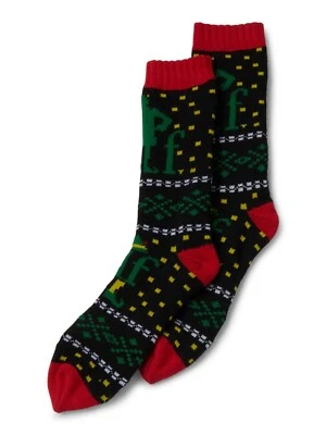 Elf Movie Socks Buddy Christmas Sweater Style Warm Double Layer Mens 10-13 - Image 1 of 4