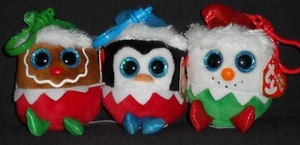 TY 2017 BABY BEANIES SET of 3 - SUGARPLUM, EGGNOG & FRUITCAKE - MINT w/MINT TAGS - Picture 1 of 1
