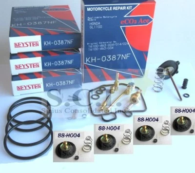 HONDA GL1100 GOLDWING KEYSTER CARBURETOR CARB REBUILD REPAIR KITS 1980 - 1983 - Image 1 of 4