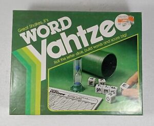 Lowe Word Yahtzee Dice Game With Score Sheets VTG 1982 All Pieces Except Insert 