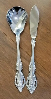 2pc Oneida Community Stainless Flatware BRAHMS Pattern Sugar Spoon Butter Knife - Image 1 of 3