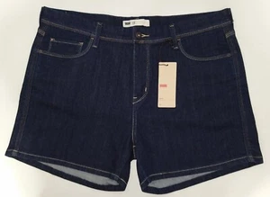 Levi's Denim Jeans Shorts Sz 16 Dark Wash 4.5" Inseam NWOT!! - Picture 1 of 2