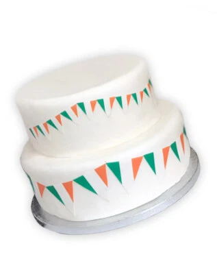 Decoración comestible de papel oblea/helado con bandera de Irlanda irlandesa adorno de pastel Foto 1 de 4