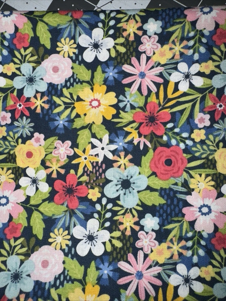 Dispensador de bolsa de plástico de tela floral organizador de bolsa de comestibles 18x6 Foto 1 de 1